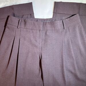 Vintage Y2K Laundry By Shelli Segal Cropped Wide Leg Cuffed Pleated Trousers - 4